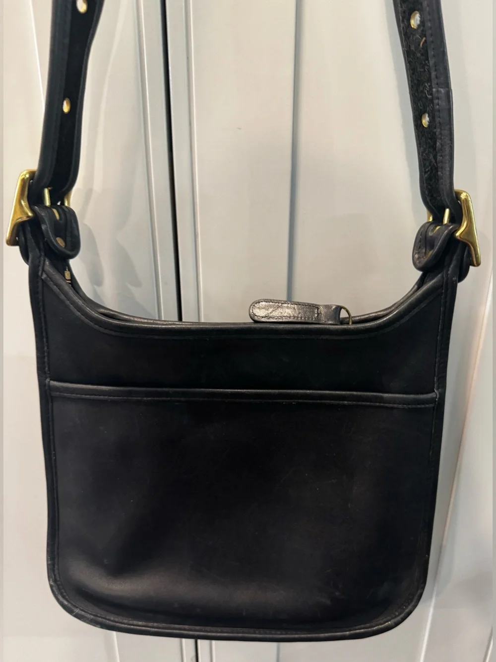 COACH Vintage 9966 LEGACY ZIP Black Leather Purse Bag Crossbody
